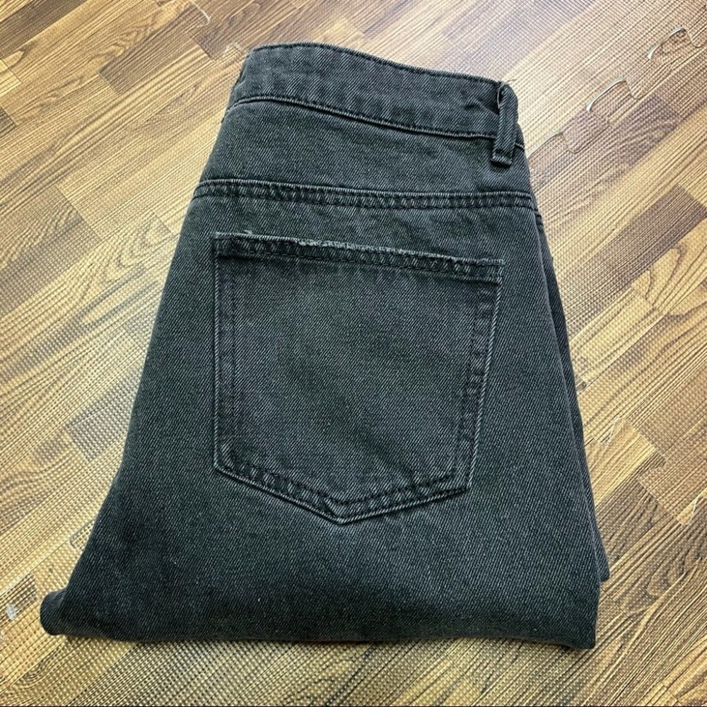 Princess Polly Black High Rise Straight Leg Jeans